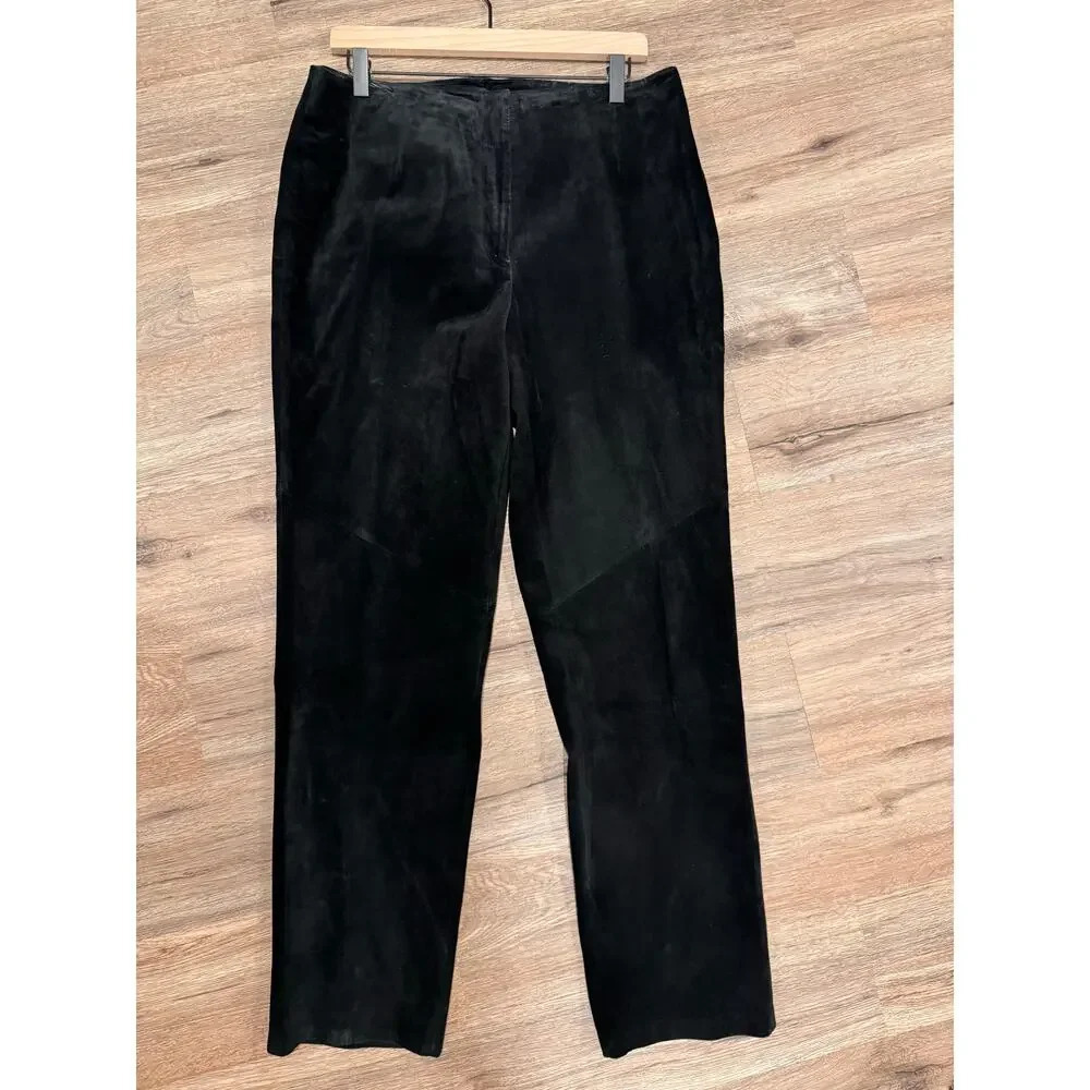 Vintage 90's Suede Leather Pants Boho Western Hippie Women's 14